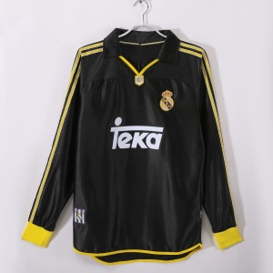 Camiseta Real Madrid Segunda Equipación 1999-2001 Mangas Largas