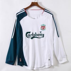 Camiseta Liverpool Segunda Equipación Mangas Largas 2006-2007