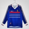 Camiseta Francia Primera Equipación Retro 1998 Mangas Largas