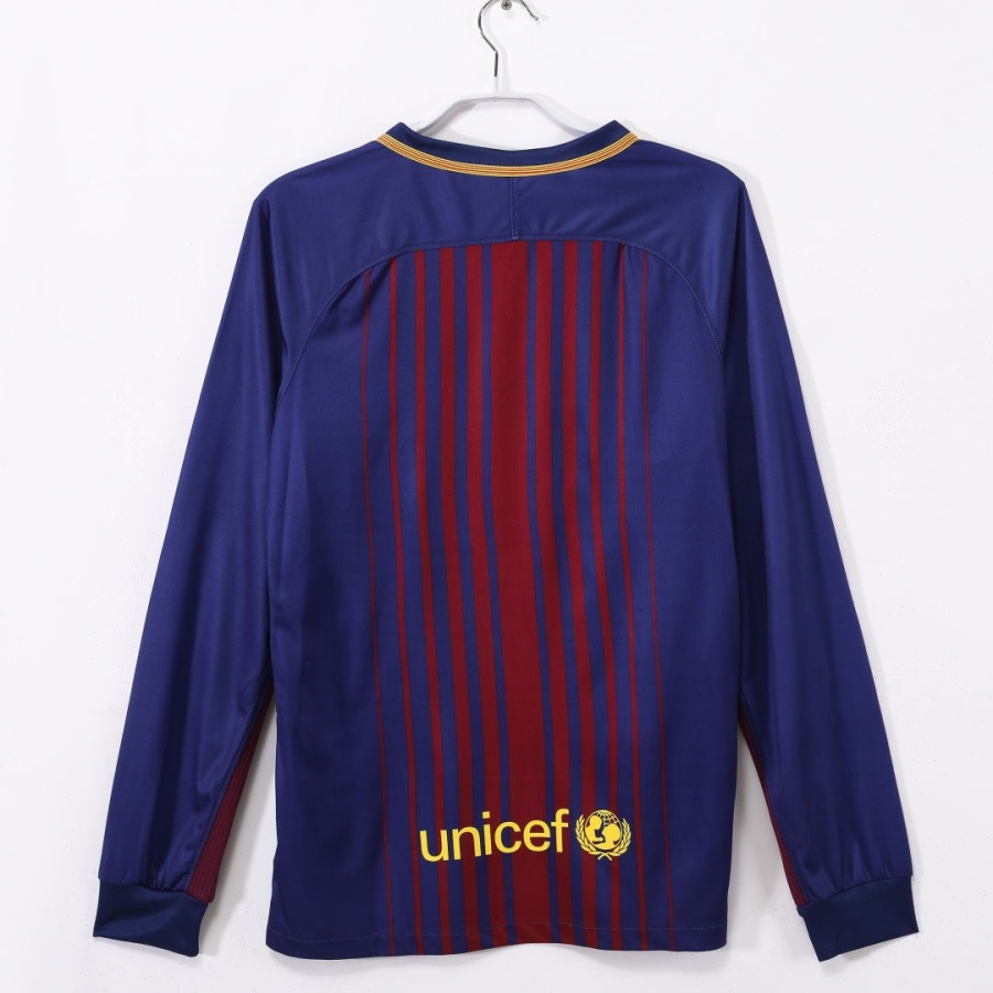 Camiseta Barcelona Primera Equipación 2017-2018 Mangas Largas Retro