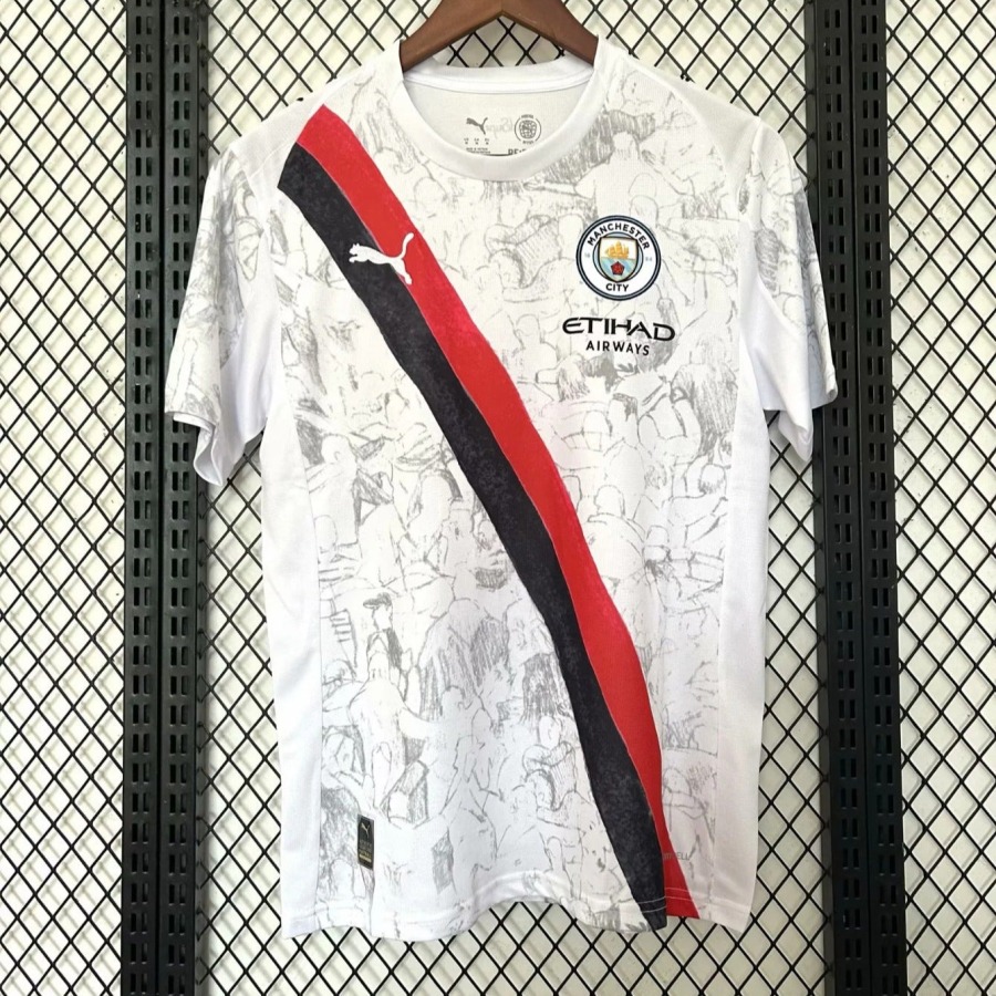 Camiseta Manchester City Segunda Equipación 2025/26 Blanco