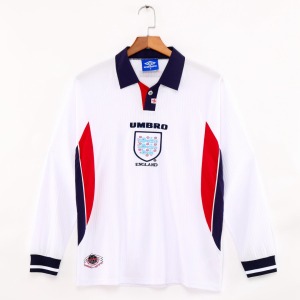 Camiseta Inglaterra Primera Equipación 1998 Manga Larga Retro