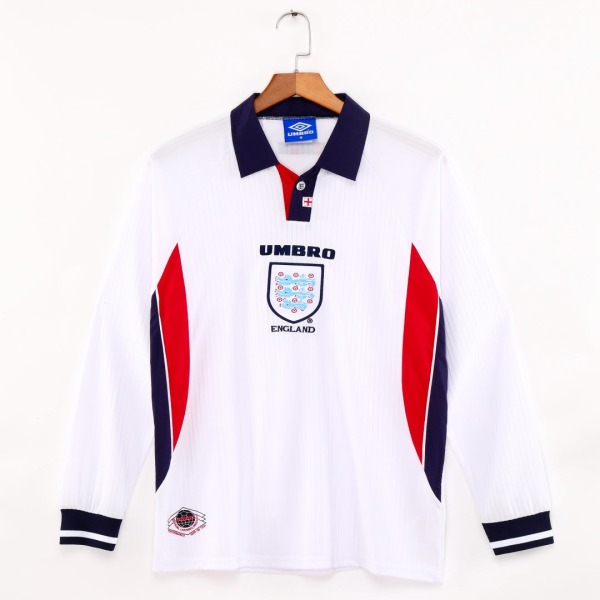 Camiseta Inglaterra Primera Equipación 1998 Manga Larga Retro