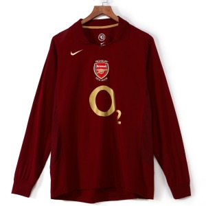 Camiseta Arsenal Primera Equipación 2005-2006 Manga Larga Retro
