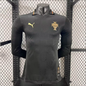 Camiseta Portugal 2025/26 Negro Mangas Largas