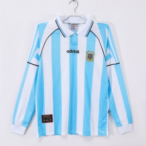 Camiseta Argentina Primera Equipación 1998 Retro Mangas Largas