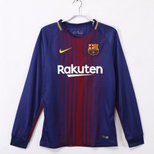 Camiseta Barcelona Primera Equipación 2017-2018 Mangas Largas Retro