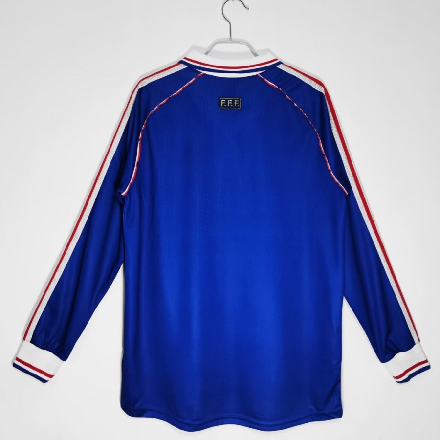 Camiseta Francia Primera Equipación Retro 1998 Mangas Largas