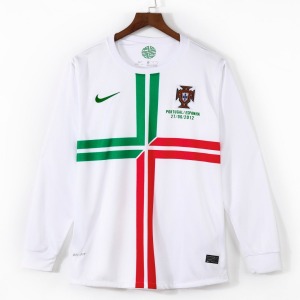 Camiseta Portugal Segunda Equipación 2011-2012 Mangas Largas Retro