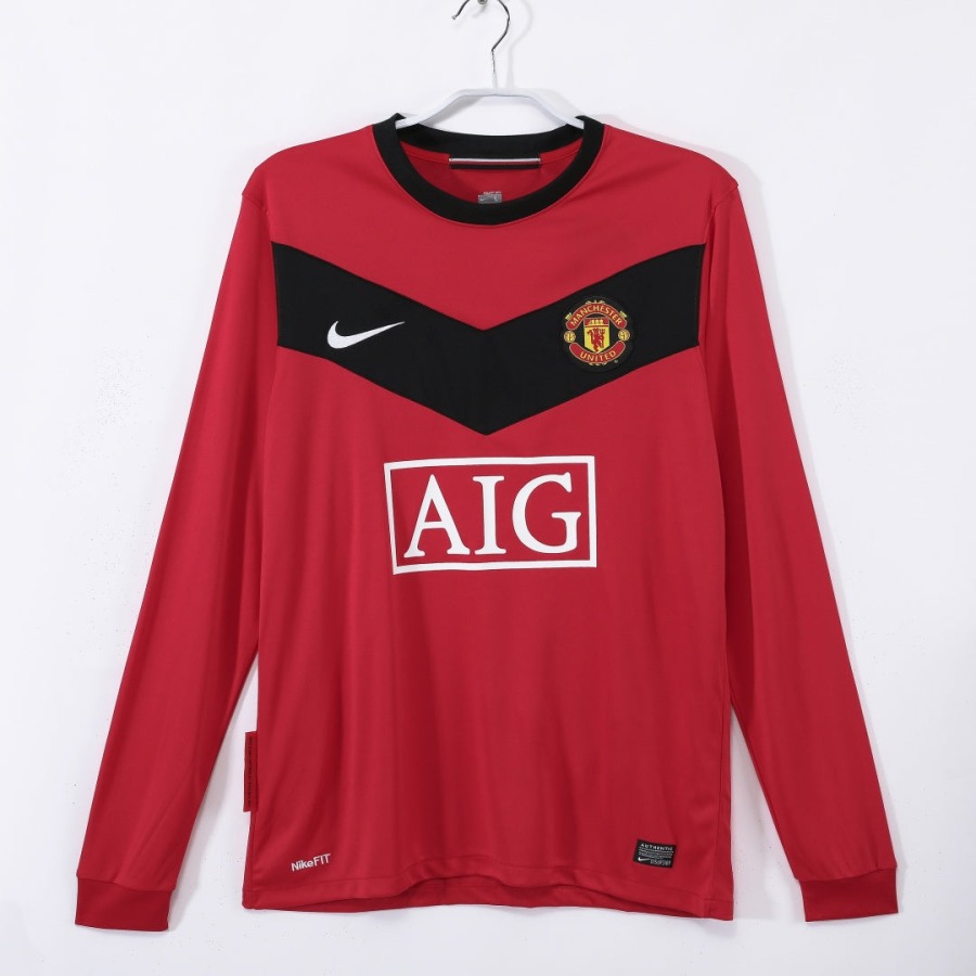Camiseta Manchester United Primera Equipación 2010 Mangas Largas