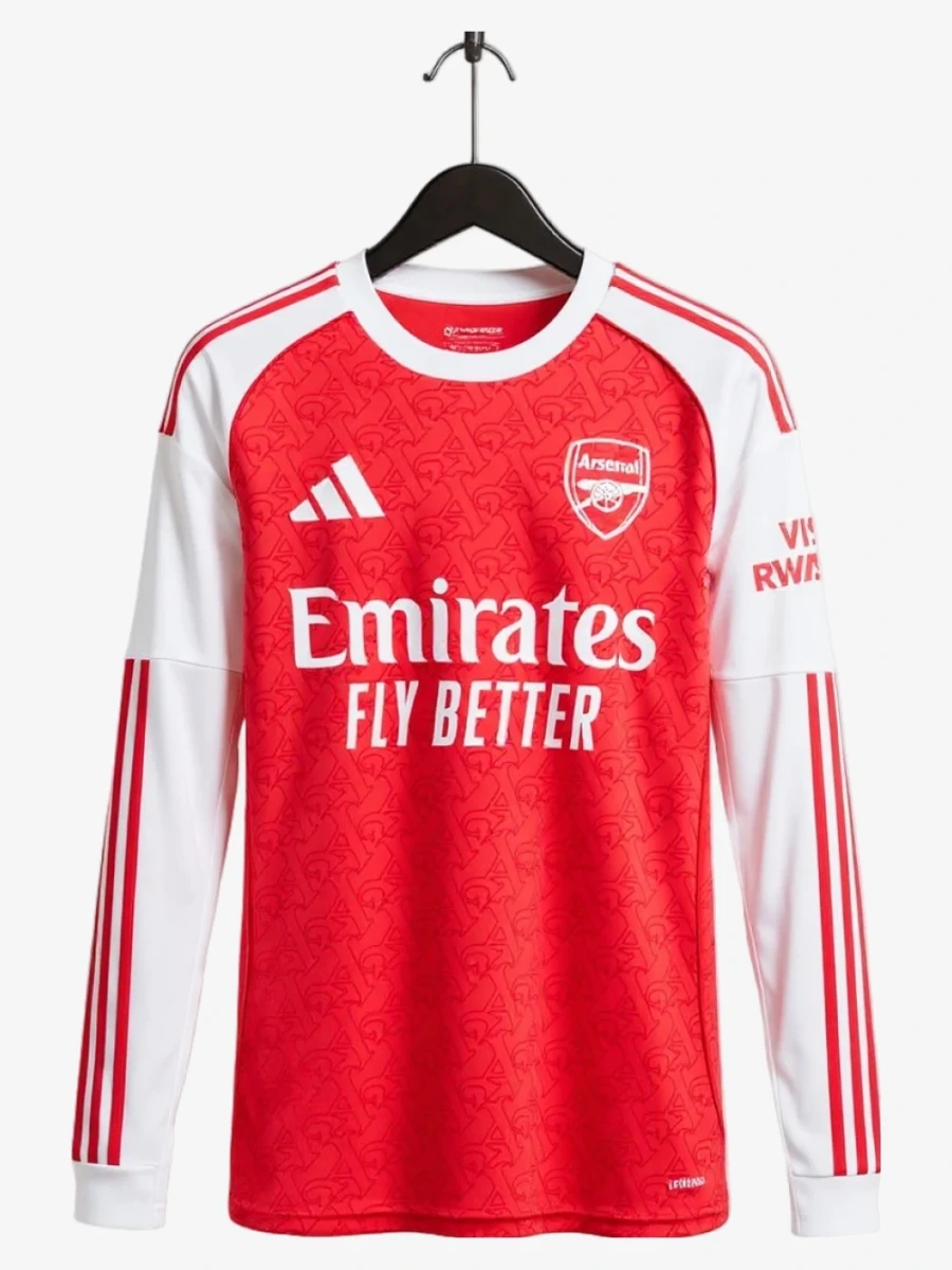 maillot-arsenal-domicile-manches-longues-2025-2026 studio v12 Camiseta Arsenal Primera Equipación Manga Larga 2025-2026