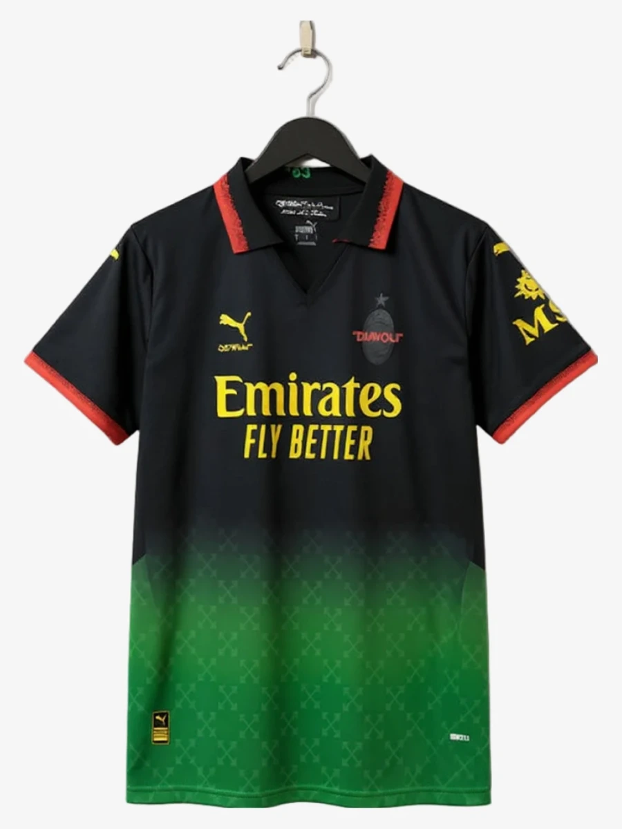 Camiseta Concept AC Milan Edición Off-White Negro 2025-2026