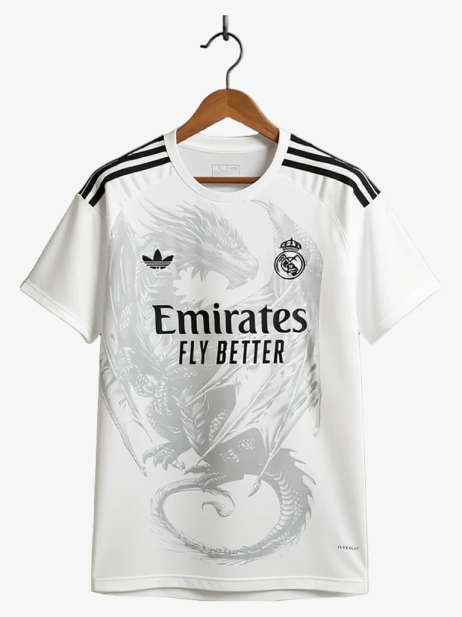 Camiseta Concept Real Madrid Edición Especial Dragón Blanco 2024-2025