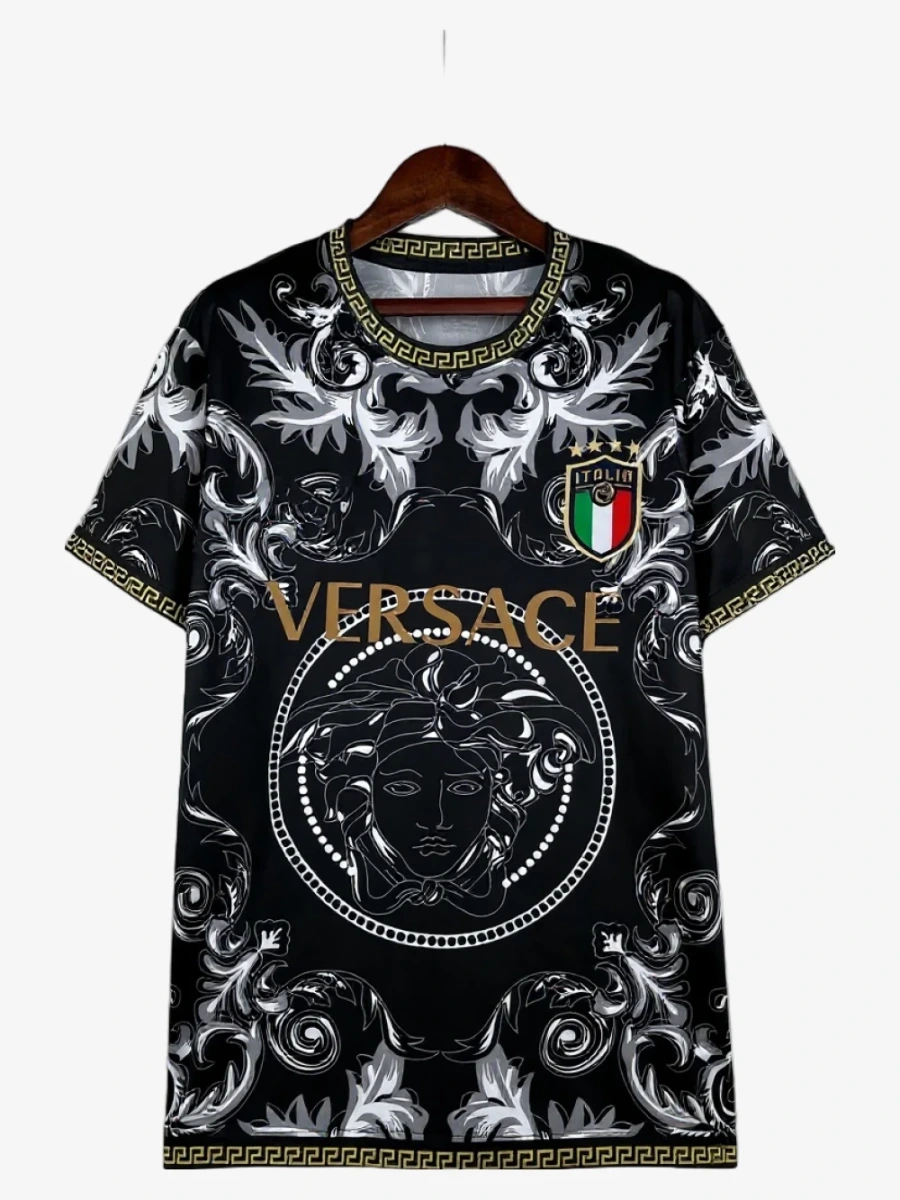 Camiseta Italia Concept Negro Dorado 2023 2024