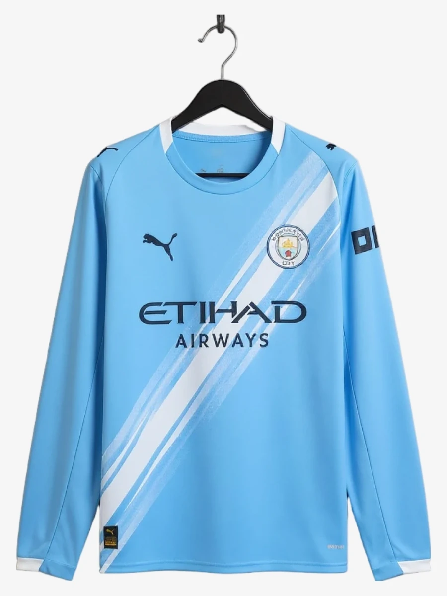 Camiseta Manchester City Primera Equipación Manga Larga 2025-2026