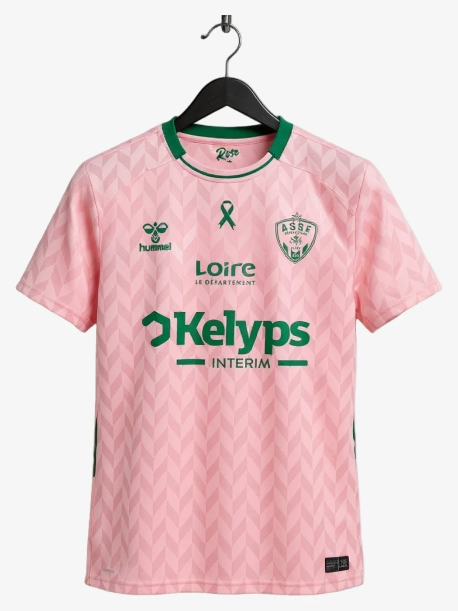 maillot-saint-etienne-gardien-rose-2025-2026 studio v12 Camiseta Saint-Étienne Portero Rosa 2025-2026